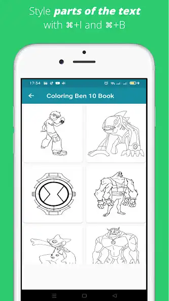 Play Ben Alien 10 coloring Herobook as an online game Ben Alien 10 coloring Herobook with UptoPlay