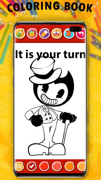 Play Bendy Coloring Game as an online game Bendy Coloring Game with UptoPlay