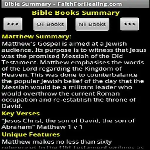 Run free android online Bible Summary APK