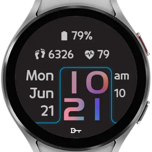 Play big font digital watch face APK