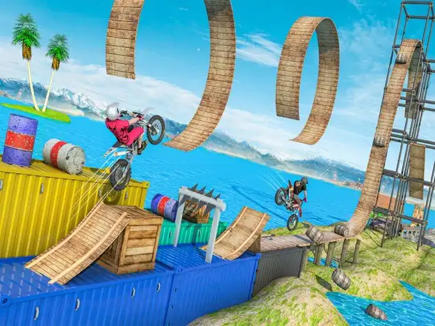 Play Bike Stunt Race 3D：Racing Game  and enjoy Bike Stunt Race 3D：Racing Game with UptoPlay