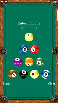 Play Billiards Ball Pin Screen Lock