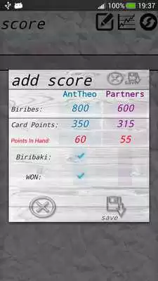 Play Biriba Scoreboard (Mpirimpa)