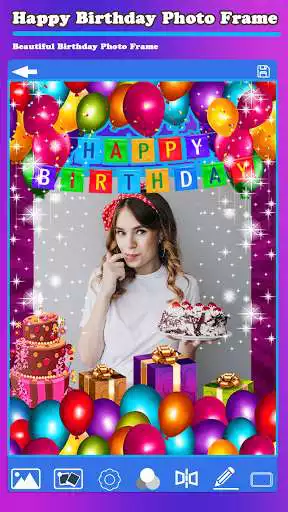 Play Birthday Card Maker - Happy Birthday Photo Frames as an online game Birthday Card Maker - Happy Birthday Photo Frames with UptoPlay