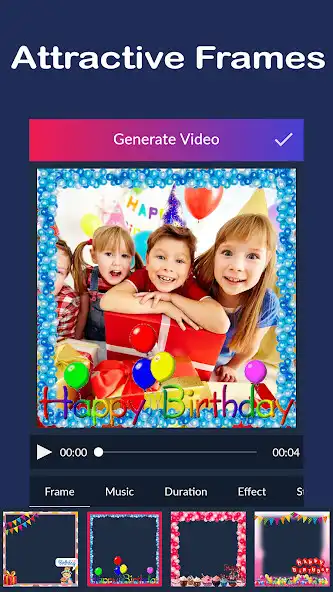 Play Birthday Video Maker - Free Birthday Video Editor as an online game Birthday Video Maker - Free Birthday Video Editor with UptoPlay