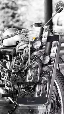 Play Black And White Motorcycle Photo Theme