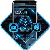 Free play online Black Blue Metal Theme APK