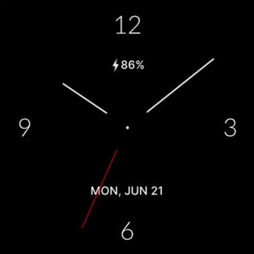 Play Black Clean Analog Watch Face APK