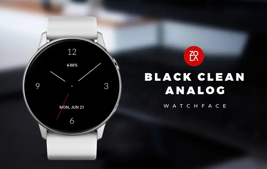 Play Black Clean Analog Watch Face  and enjoy Black Clean Analog Watch Face with UptoPlay