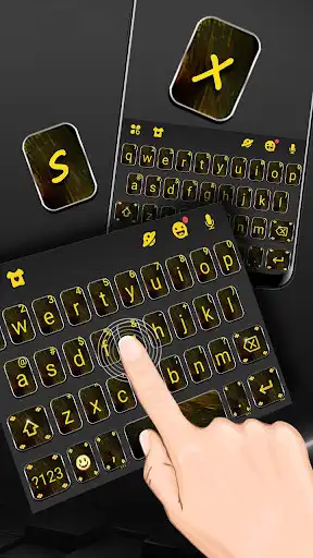 Play Black Gold Chat Keyboard Background as an online game Black Gold Chat Keyboard Background with UptoPlay