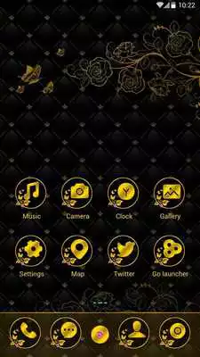 Play Black Gold  Go Launcher Theme