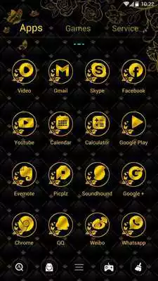 Play Black Gold  Go Launcher Theme