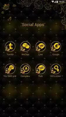 Play Black Gold  Go Launcher Theme