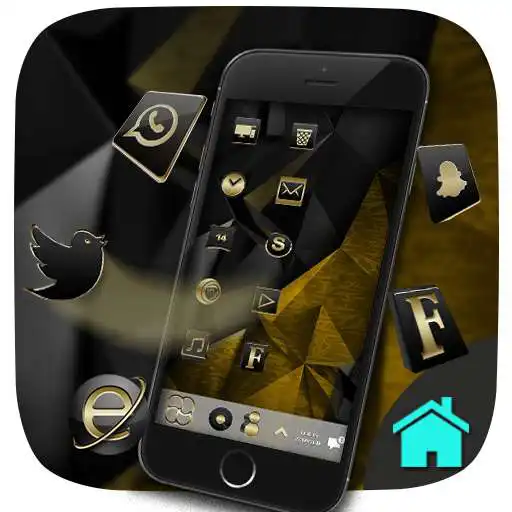 Play Black Gold Theme for computer Launcher APK