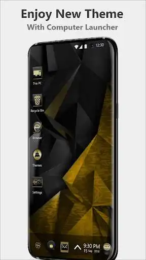 Play Black Gold Theme for computer Launcher  and enjoy Black Gold Theme for computer Launcher with UptoPlay