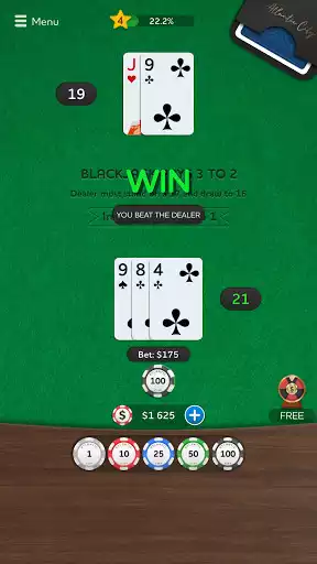 Play Blackjack - Casino Card Game as an online game Blackjack - Casino Card Game with UptoPlay