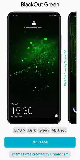 Play BlackOut Green Theme for HUAWEI & HONOR  and enjoy BlackOut Green Theme for HUAWEI & HONOR with UptoPlay