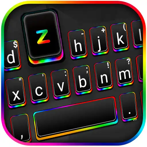 Play Black Rainbow Light Keyboard Theme APK