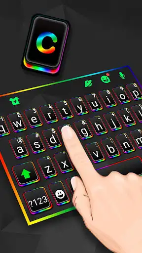 Play Black Rainbow Light Keyboard Theme as an online game Black Rainbow Light Keyboard Theme with UptoPlay