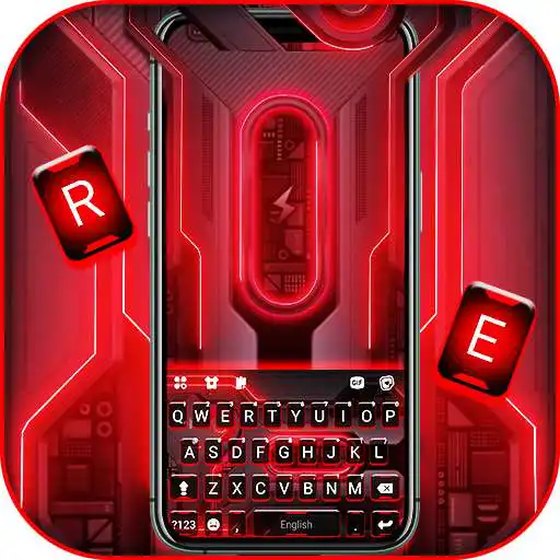 Play Black Red Tech Live Keyboard Background APK