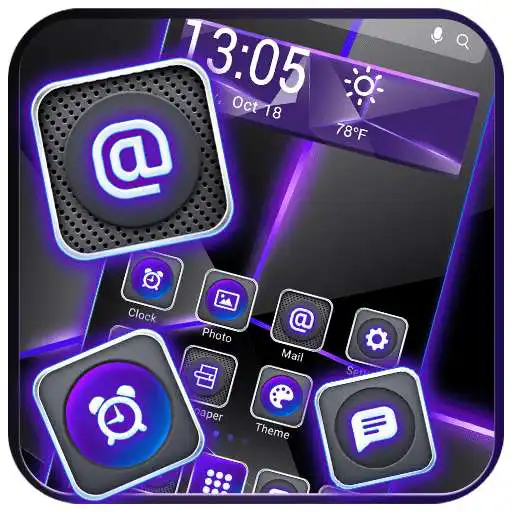 Free play online Black style launcher theme &wallpaper  APK