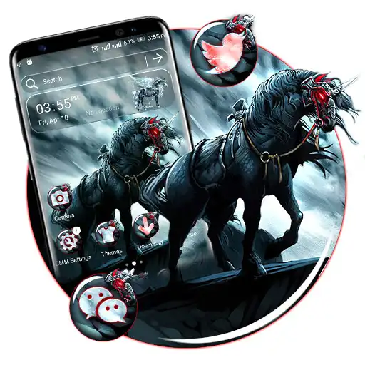 Play Black Warrior Horse Launcher Theme APK