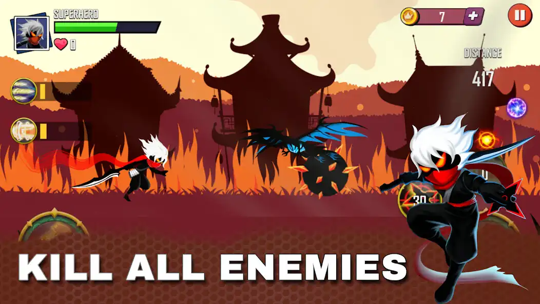 Play Blind Ninja: Shadow Forest as an online game Blind Ninja: Shadow Forest with UptoPlay