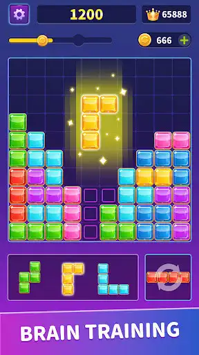 Play Bling Block - Puzzle Game as an online game Bling Block - Puzzle Game with UptoPlay