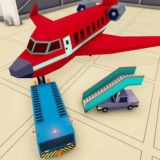 Free play online Blocky Airport Ground Staff Flight Simulator Game APK