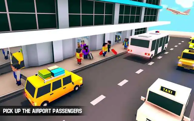 Play Blocky Airport Ground Staff Flight Simulator Game