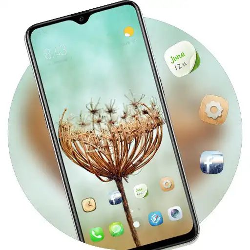 Play Blown dandelion theme flower plants launcher APK