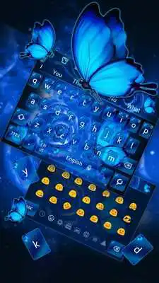 Play Blue Butterfly Rose Keyboard Theme