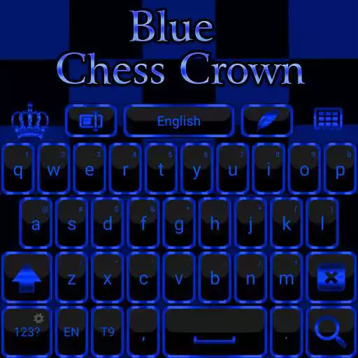 Free play online Blue Crown Keyboard theme  APK