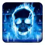 Free play online Blue Flaming Skull Keyboard  APK