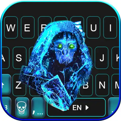 Play Blue Ghost Mask Keyboard Theme APK