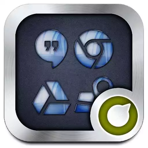 Free play online Blue Glass Solo Launcher Theme APK