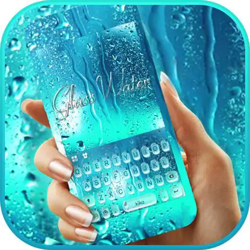 Free play online Blue Glass Water Keyboard Theme APK