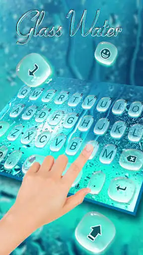 Play Blue Glass Water Keyboard Theme