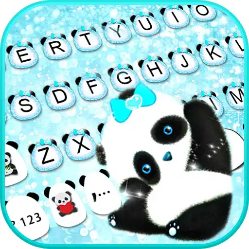 Play Blue Glitter Panda Theme APK