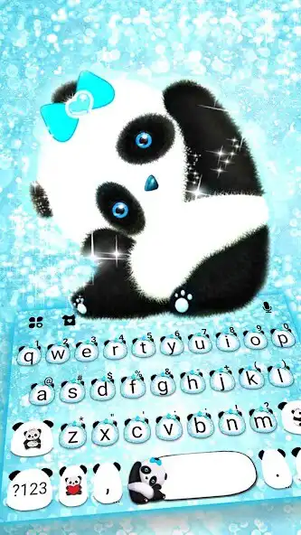 Play Blue Glitter Panda Theme  and enjoy Blue Glitter Panda Theme with UptoPlay