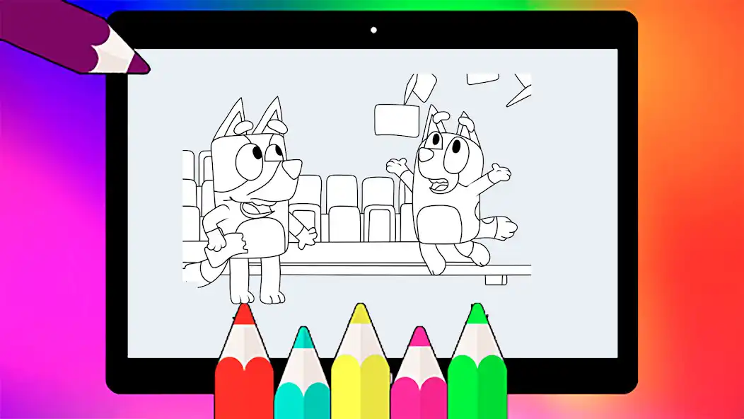 Play bluely coloring book  and enjoy bluely coloring book with UptoPlay