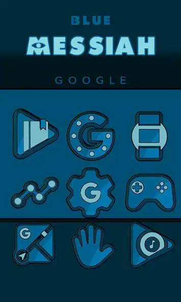 Play Blue Messiah - Icon Pack as an online game Blue Messiah - Icon Pack with UptoPlay