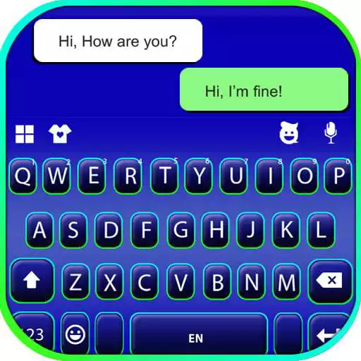 Play Blue Neon Chat Keyboard Background APK