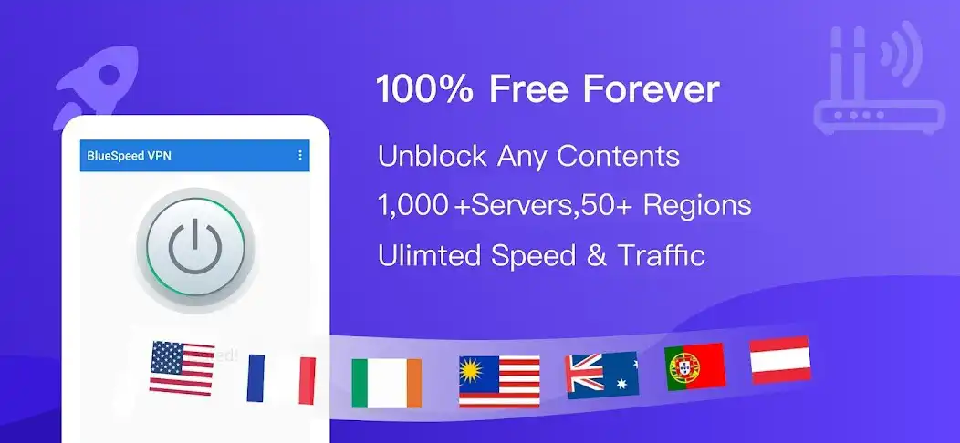 Play Blue Speed VPN : Secure  Fast as an online game Blue Speed VPN : Secure  Fast with UptoPlay