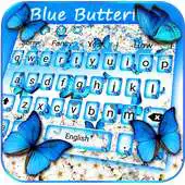 Free play online Blue Spring Butterfly Keyboard theme APK