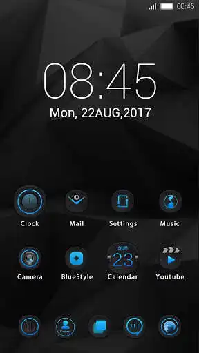 Play Blue Style - Solo Launcher Theme