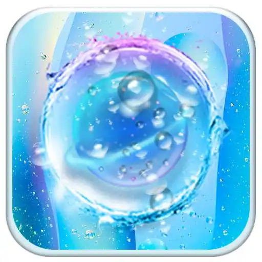 Run free android online Blue Transparent Water Droplets-APUS Launcher APK