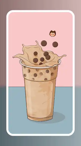 Play Boba Milk Tea Wallpaper Cute as an online game Boba Milk Tea Wallpaper Cute with UptoPlay