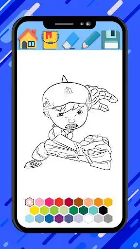 Play Boboiboy coloring cartoon game  and enjoy Boboiboy coloring cartoon game with UptoPlay