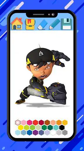 Play Boboiboy coloring cartoon game as an online game Boboiboy coloring cartoon game with UptoPlay